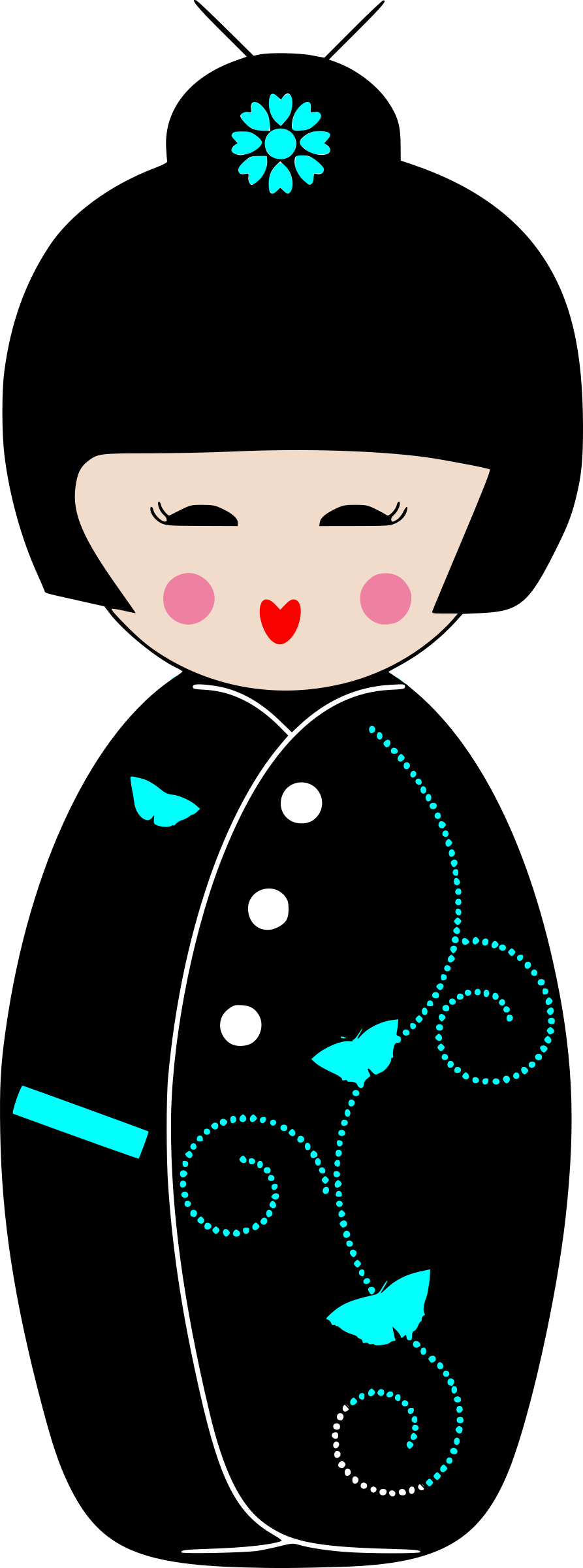 Geisha Clipart Cartoon - Clipart China Geisha (893x2400)