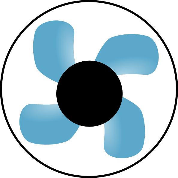 Fan Black Center Clip Art At Clkercom Vector - Ventilation (594x595)