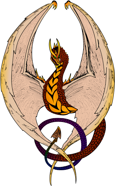 Free Wyvern Free Dragon Passant - Vintage Dragon Illustration Large Tote Bag, Natural, (566x800)