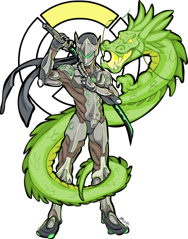 Overwroughtfan - Genji Overwatch Draw (654x832)