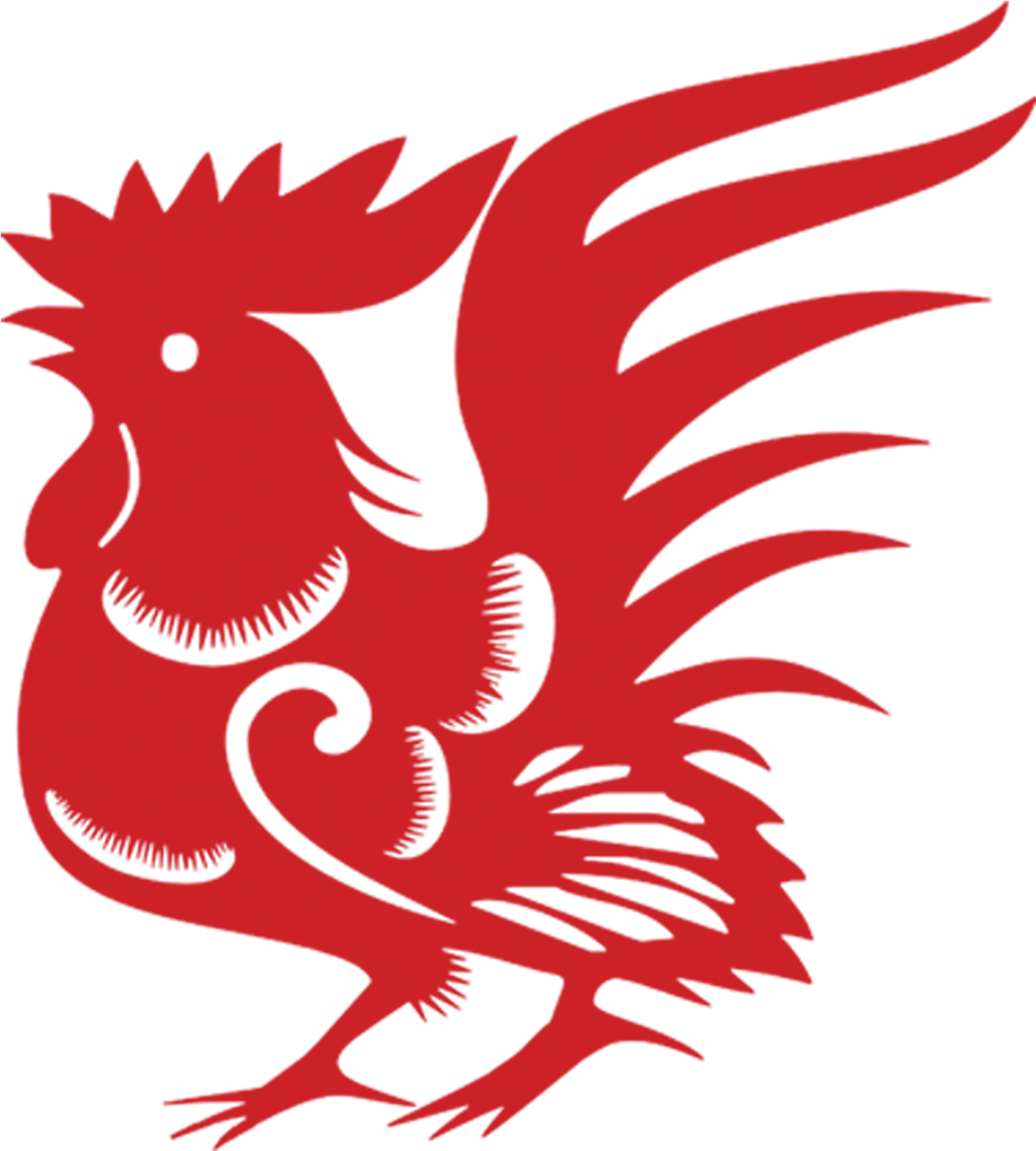 Chicken Chinese Zodiac Chinese New Year Rooster Papercutting - 剪纸 (2480x2352)