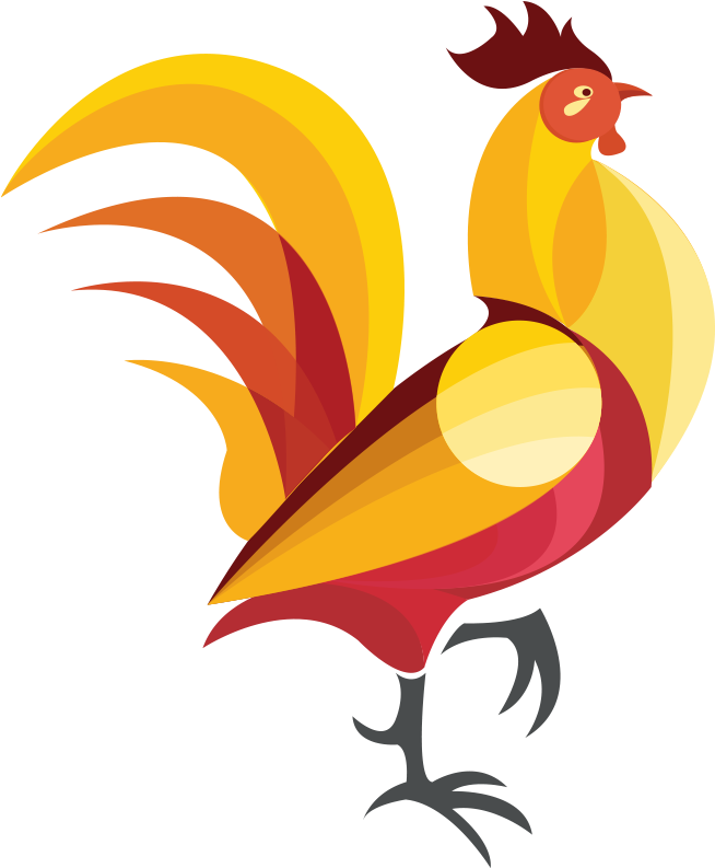 Vector Cock Animal Year - Galo Vetor Png (800x792)