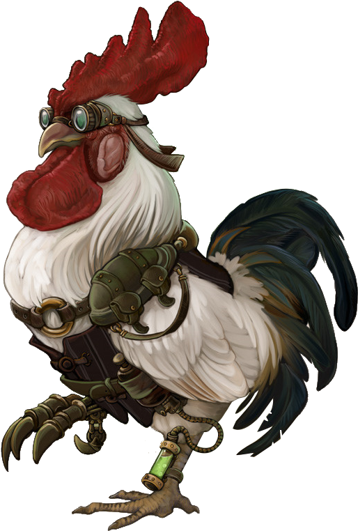 Steampunk City Rooster Illustration - Steampunk Rooster (600x800)