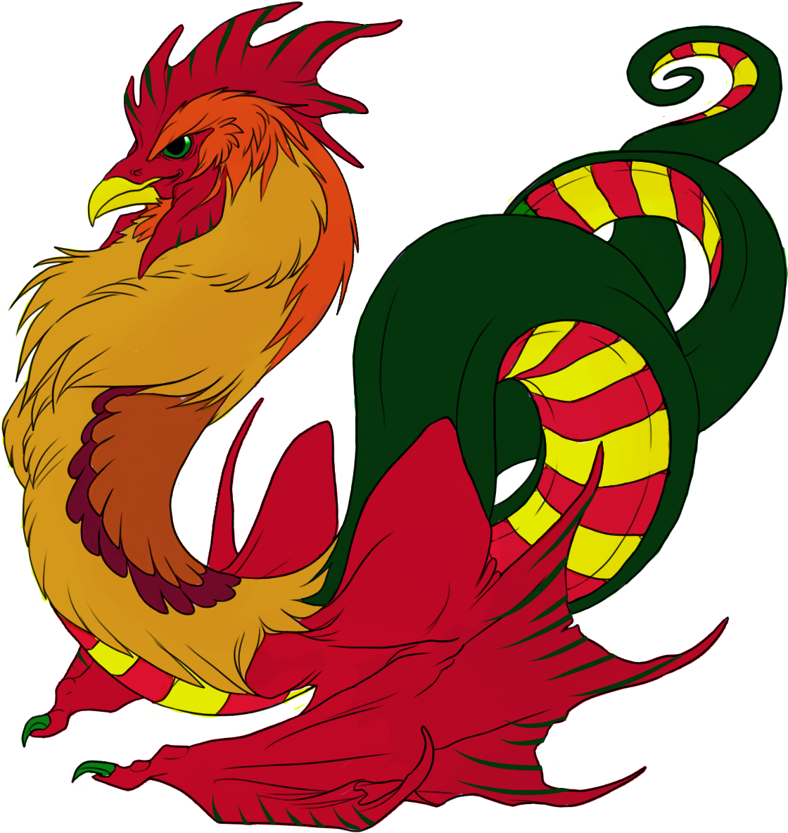 Snaster Nice And Simple Rooster And Snake Colors, Think - Cockatrice Flight Rising (1200x1200)