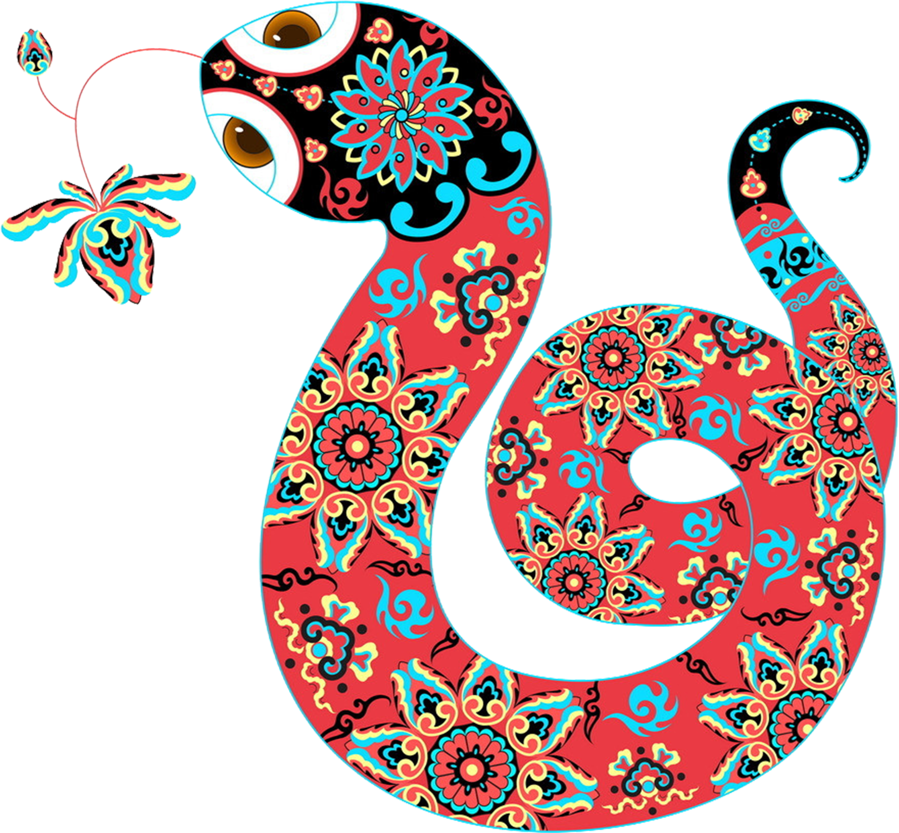 Snake Chinese New Year Cartoon Illustration - Snakes (4266x4266)