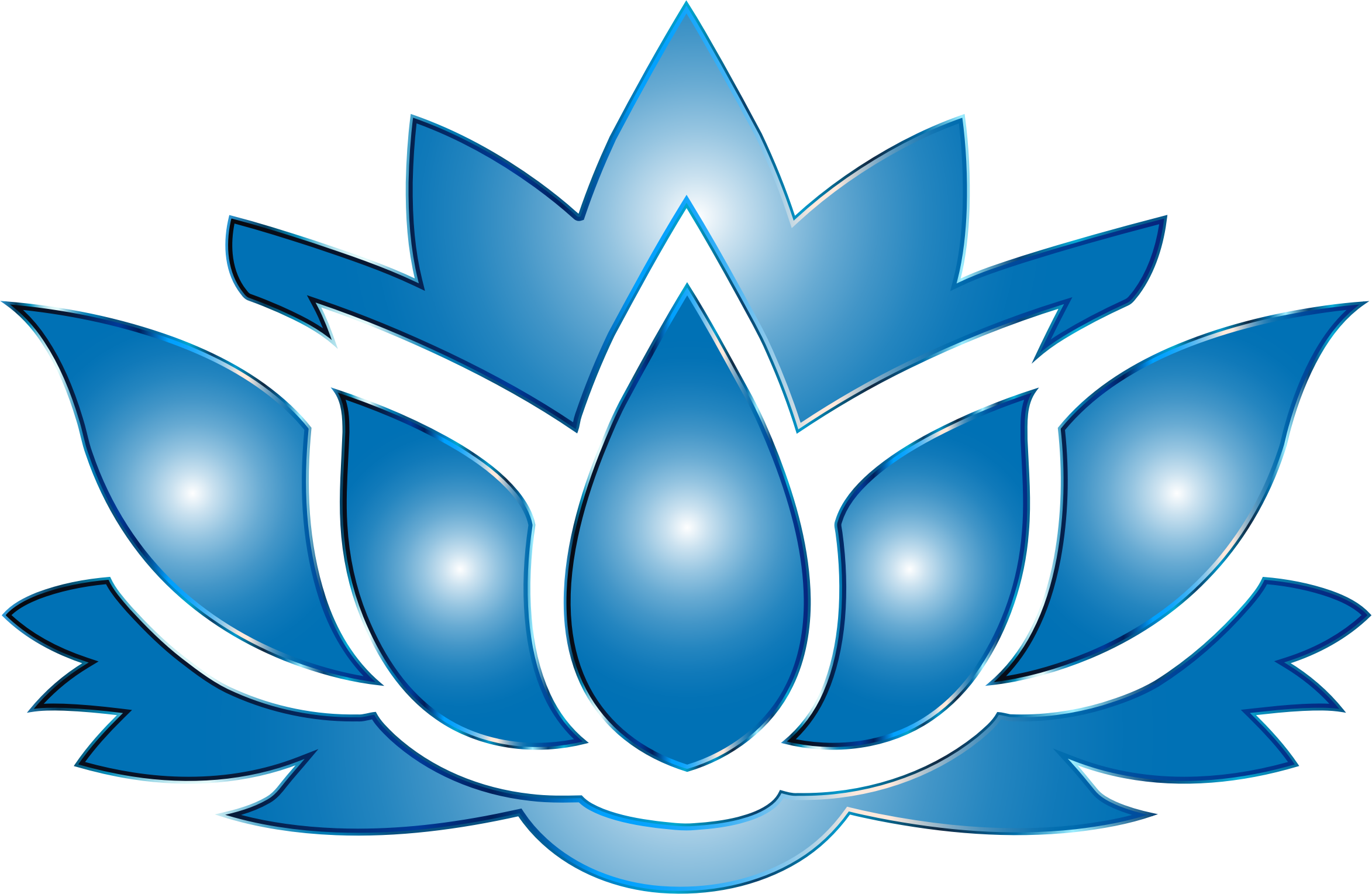 Blue Rose Clipart Blue Lotus - Blue Lotus Flower Clip Art (2346x1528)