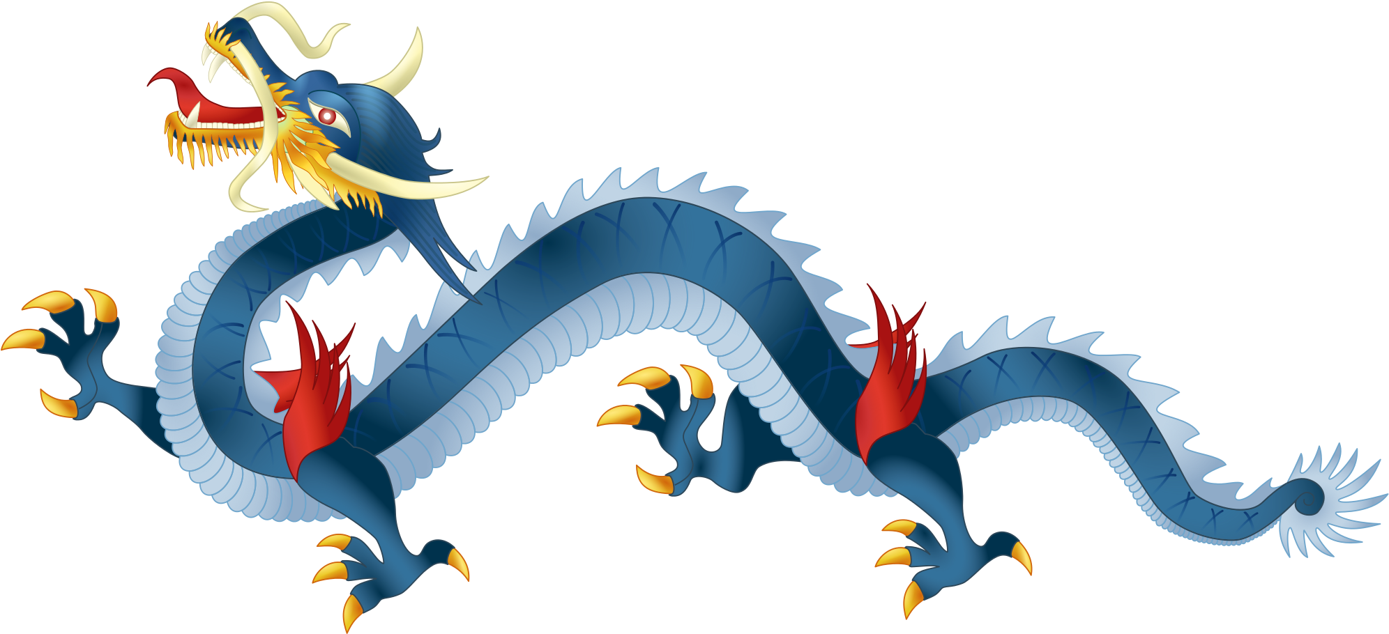 Blue Dragon Clipart Transparent - Vietnamese Dragon (2000x919)