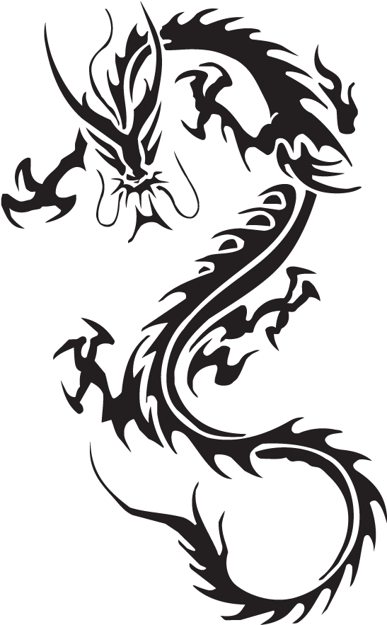 Dragon Png - Dragon Tattoo Transparent Background (550x890)