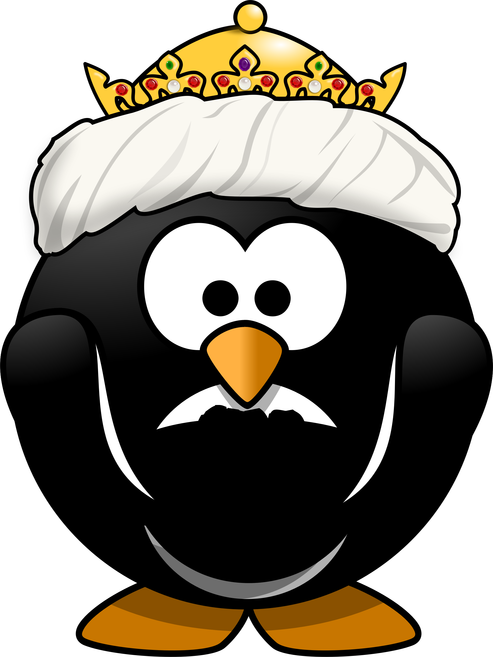 Free Chinese Boy Icon Free Oriental Penguin 3 - Penguin With A Bow Tie (1876x2500)