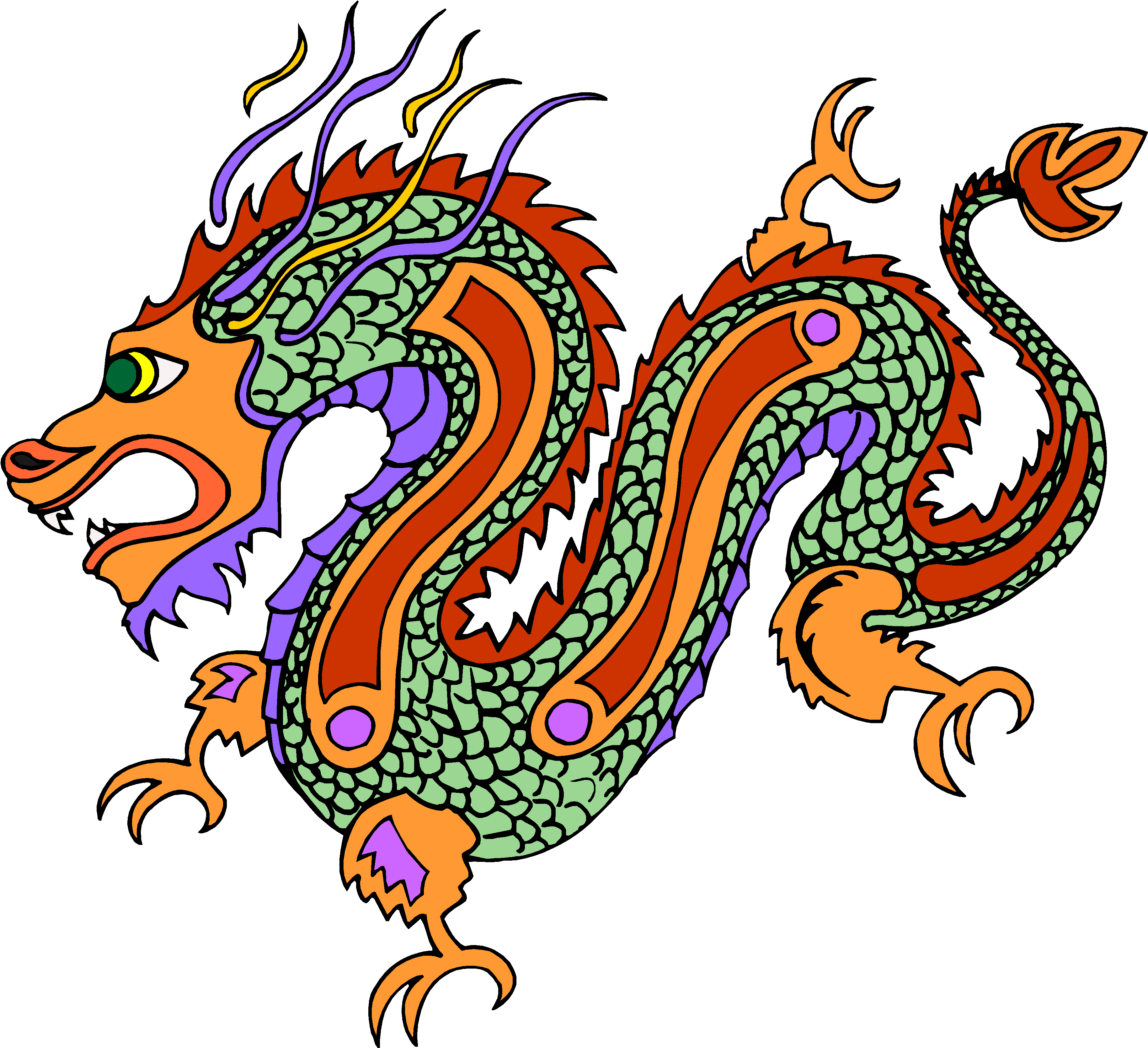 Chinese New Year - Chinese New Year Animals Dragon (3810x3477)