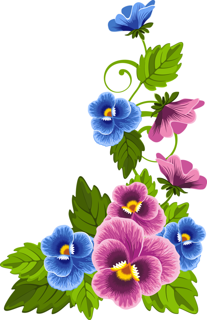 "pansies" Clipart - - Pansies Clipart (663x1024)