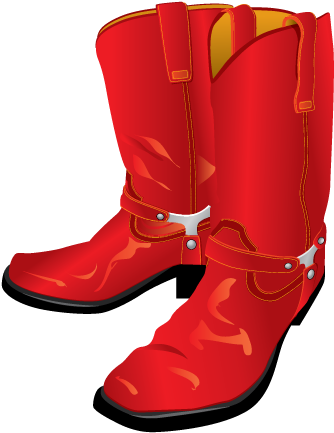 Red Cowboy Boot Clipart - Free Clipart For Cowboy Boots (400x473)