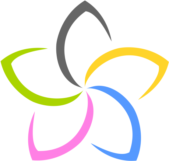 Frangipani Flat Logo Vector Image - Vector Graphics (999x999)