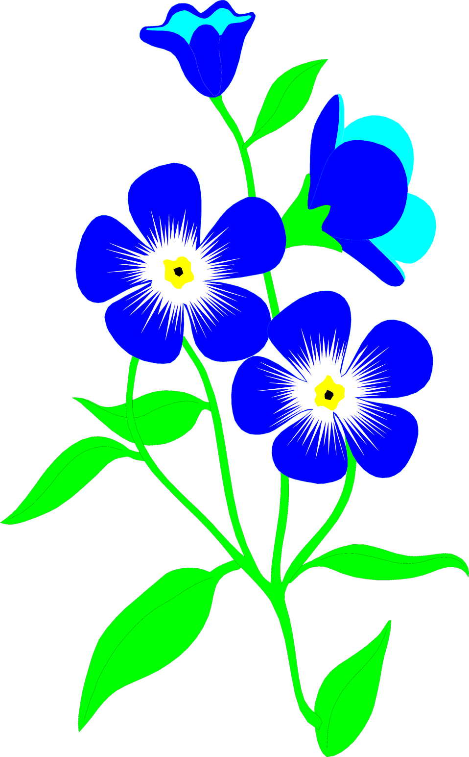Flower Clipart Transparent Background - Free Flowers Clipart With Transparent Background (958x1544)
