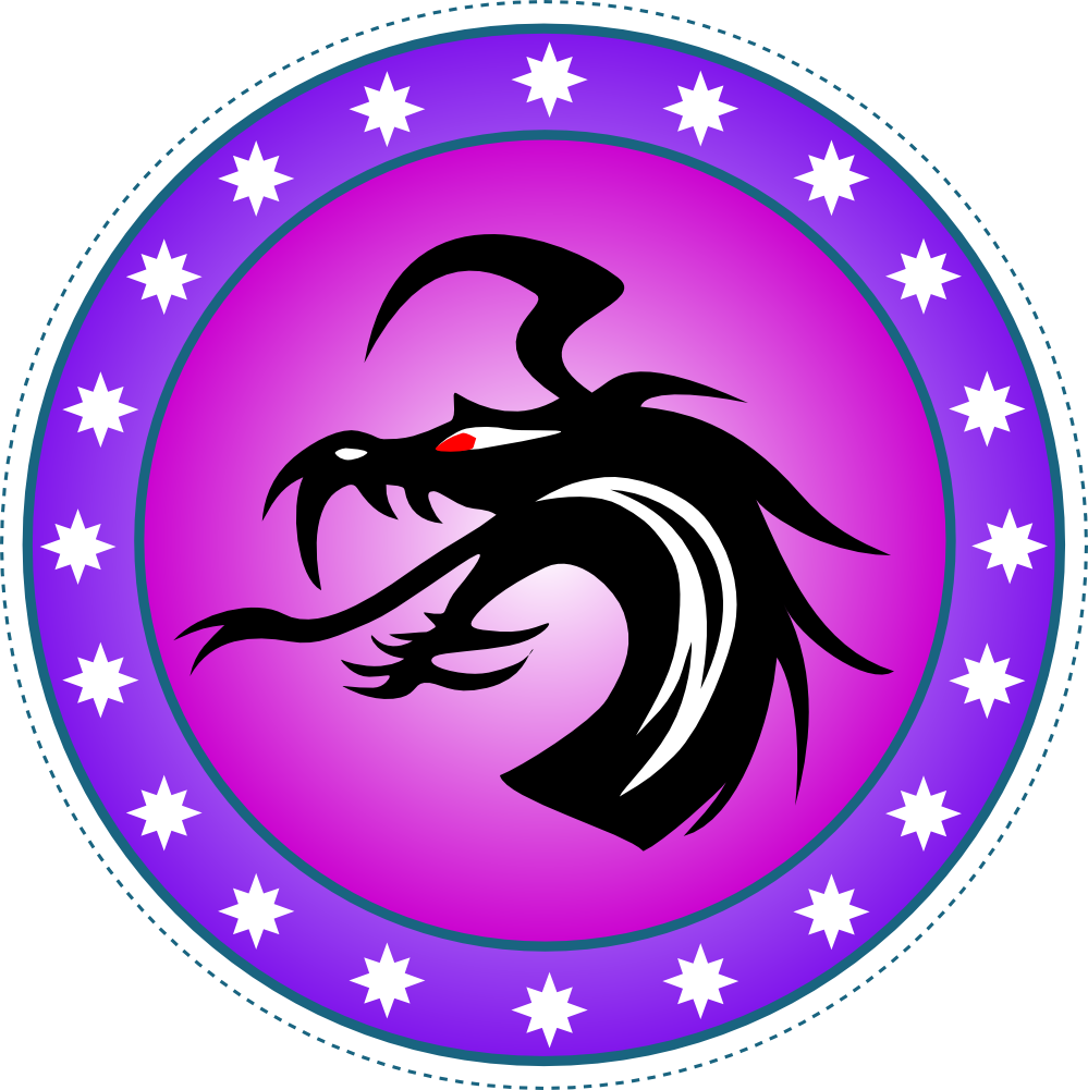 Dragon 26 Chinese New Year 999px 315 - Purple Round Dragon Icon Shower Curtain (999x1001)