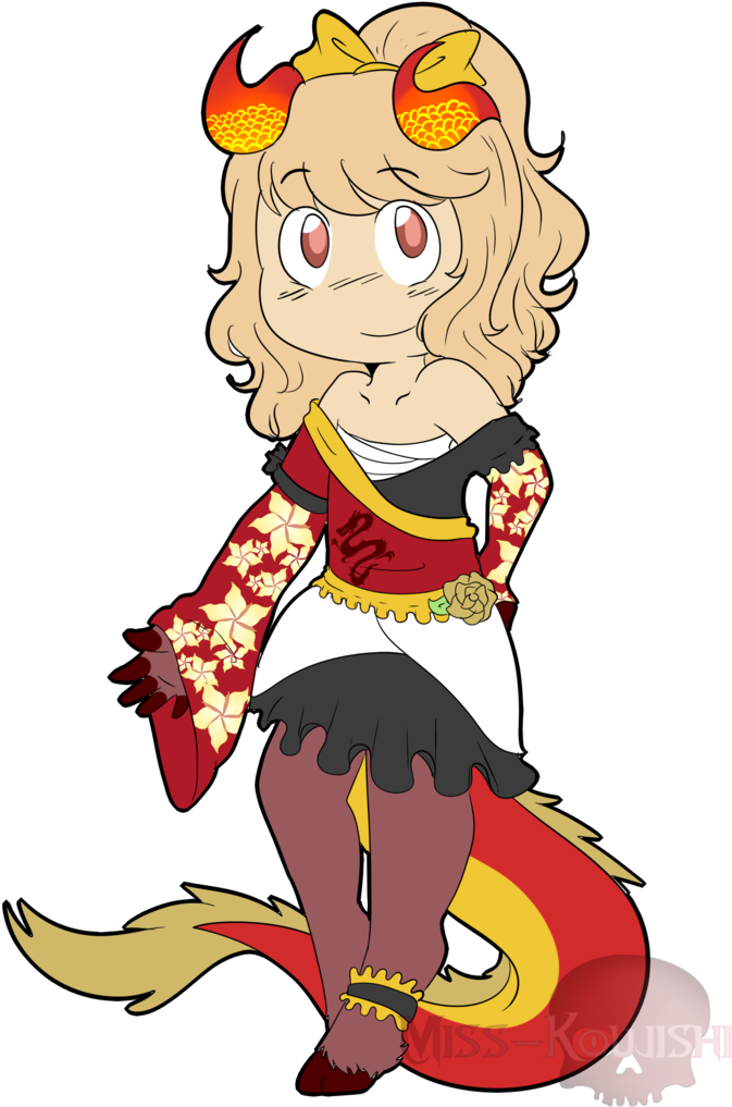{xeohyte} Chinese Kimono Dragon Adopt //open// By Kingfemboi - Cartoon (738x1083)