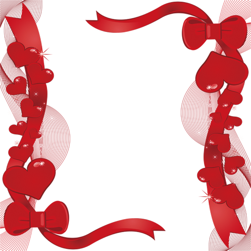 Valentines Day Heart Clip Art - Ribbon (800x800)