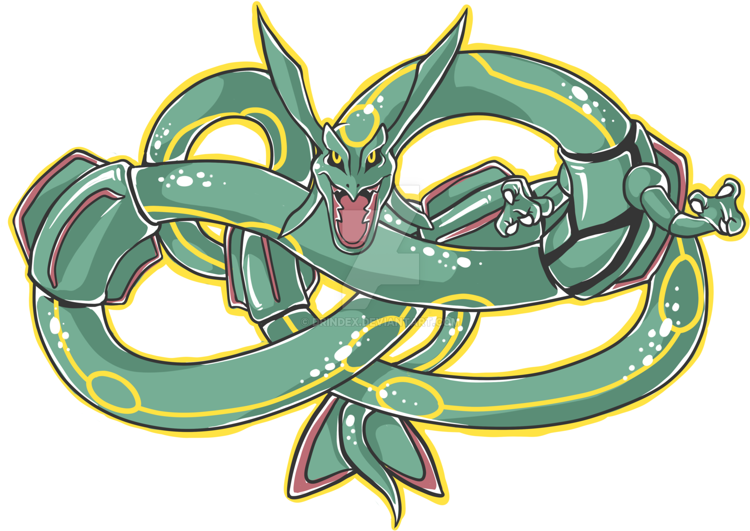 Rayquaza The Delta Dragon By Drindex - Illustration (1600x1183)