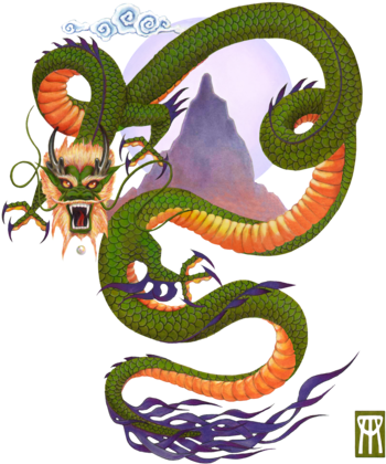 Lunar Chinese Dragon - Chinese Red Dragon (480x600)