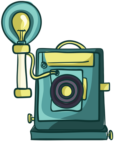 Plate Camera Cartoon - Dibujo Camara (512x512)