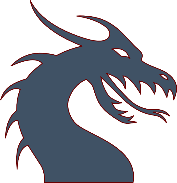 Dragon Silhouette Embroidery Design (576x596)