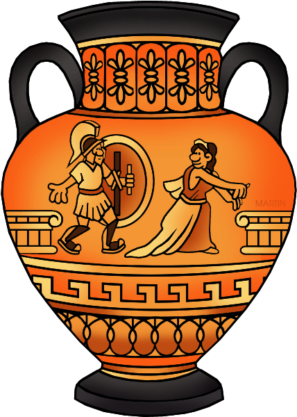 Ancient Greek And Roman Gods, Characters And Creatures - Ancient Greece Vase (472x648)