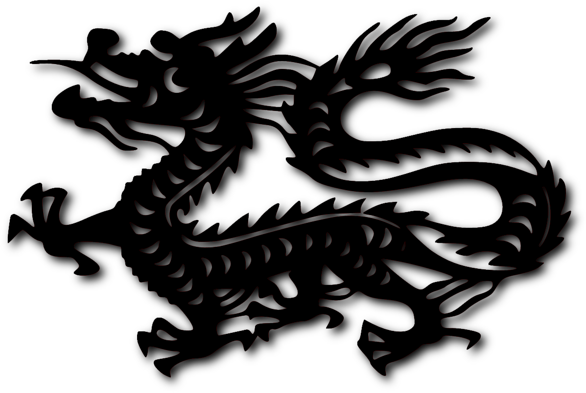 Openclipart - Chinese-dragon Bw - China Dragon Transparent Background (1196x837)
