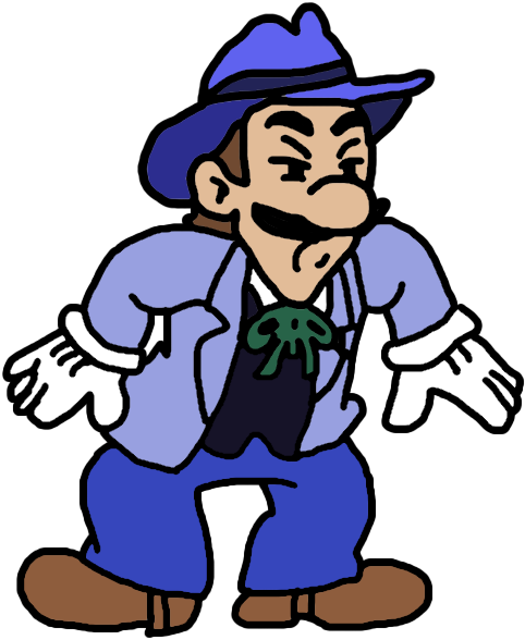 Luigi's Chinese Cowboy Impression By Supergarfieldbros - Luigi's Chinese Cowboy Impression (482x588)