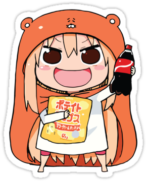 Himouto Umaru-chan Coke 'n Chips By Gentlemenwalrus - Himouto Umaru Chan Stickers (375x360)