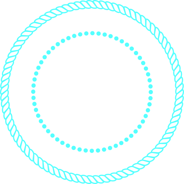 Blue Rope Circle Frame Clip Art - Circle Rope Frame Vector (600x600)