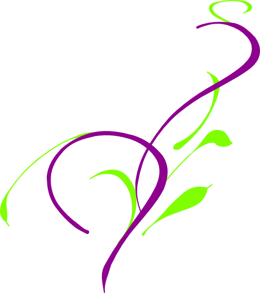 Purple And Green Wedding Corner Art Clip Art - Purple And Green Vector (528x595)