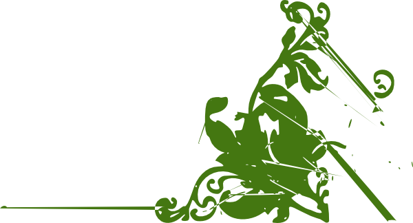 Flower Corner Border Clip Art - Green Corner Border Png (600x324)