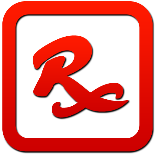 Red Rx Bold Italic Frame - Number 3 Red Color (512x512)