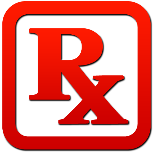 Red Bold Rx Symbol Frame - Inspra 25 Mg (512x512)