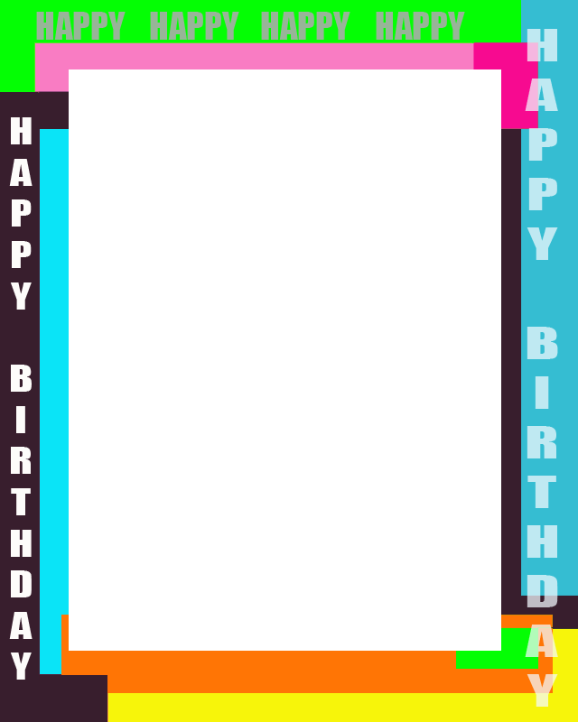 Happy Birthday Picture Frames Magazine Clip Art - Polaroid Frames Happy Birthday (640x800)