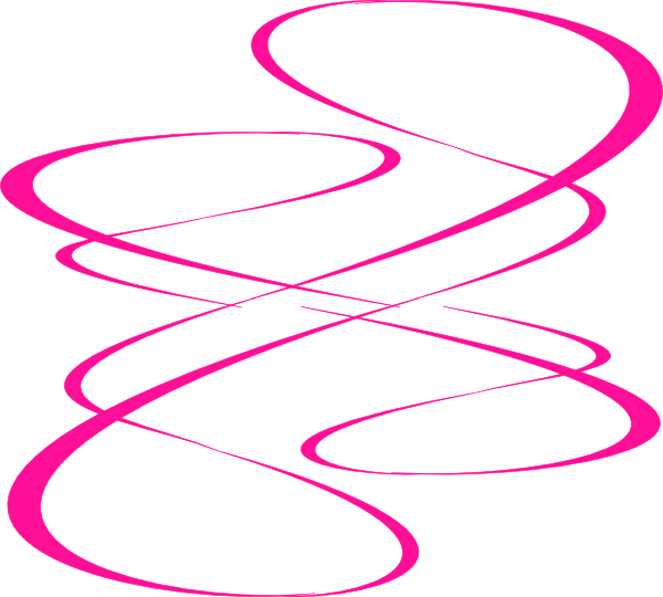 Pink Swirl Border Clip Art - Fancy Lines Clip Art (600x540)