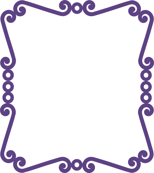 Small - Purple Clipart Frame (534x598)