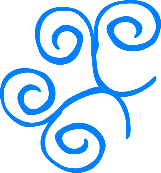 Blue Swirl Frame Top Left Corner Clip Art - Clip Art (552x594)