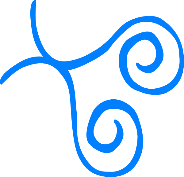 Blue Swirl Frame Bottom Left Corner Clip Art - Clip Art (600x579)