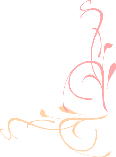 Peach Border Cliparts - Pink Corner Border Png (438x595)