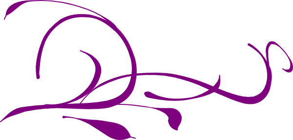 Purple Leaves Swirl Clip Art - Aisha Bint Abi Bakr (600x287)