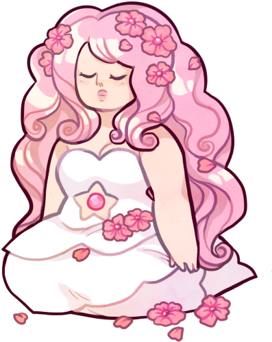 Pink Border Clip Art Free - Steven Universe Rose Quartz Fanart (469x541)