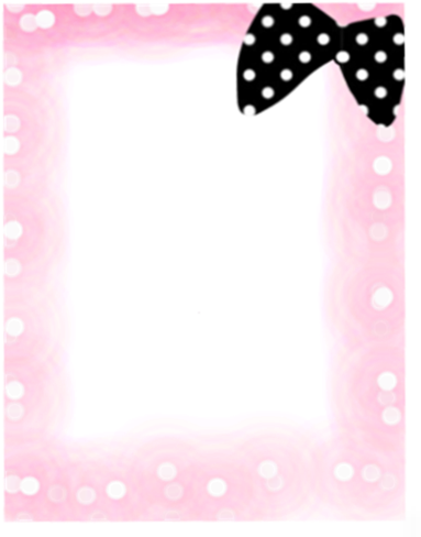 Pink Frame With Sparkles By Thekarinaz - Pink Dotted Png Frame (400x490)