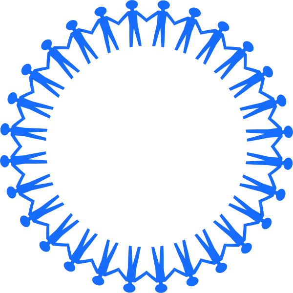 Family Reunion Art Clip Art - People Holding Hands Around (600x600)