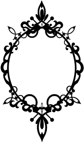 Free Vintage Clip Art Image - Fancy Oval Frame Png (300x480)