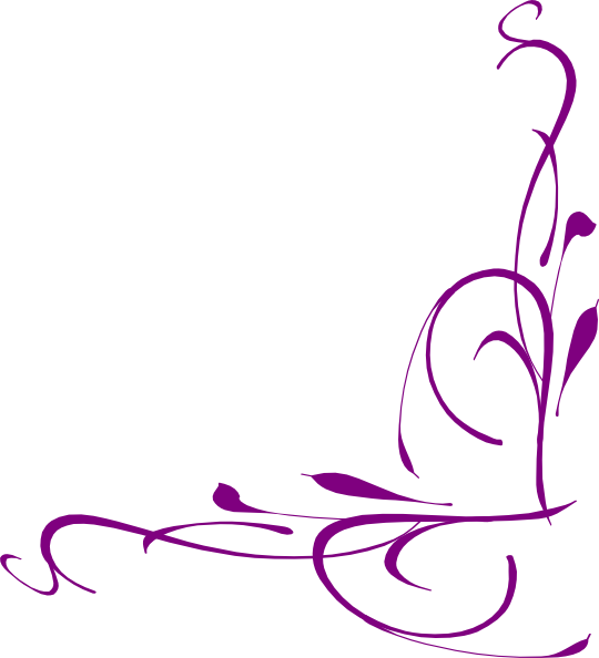 Floral Swirly Clip Art - Bridal Shower Border Png (540x594)