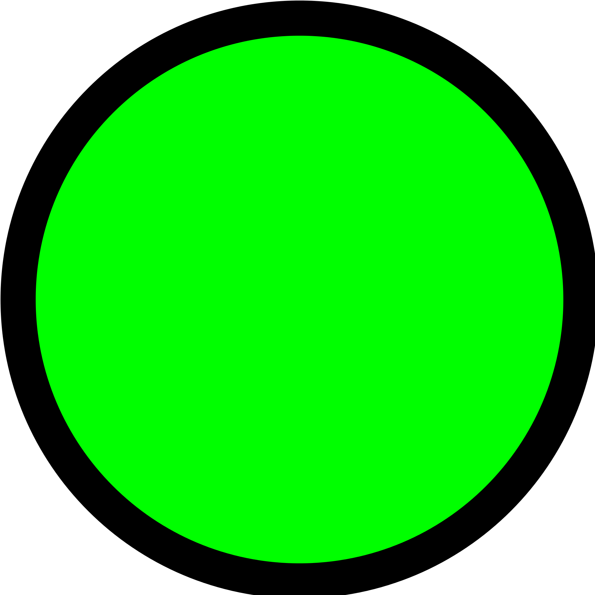 Circle Clipart Green Circle - Green And Black Circle (2000x2000)
