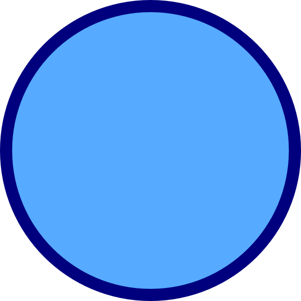 Circle Small Chosen Clip Art - Blue Circle With Border (600x600)