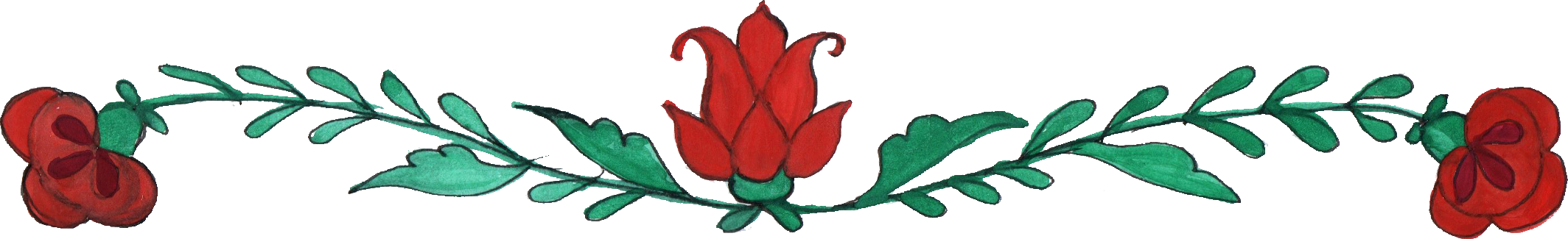 Free Download - Rose Border Png Transparent (2128x325)