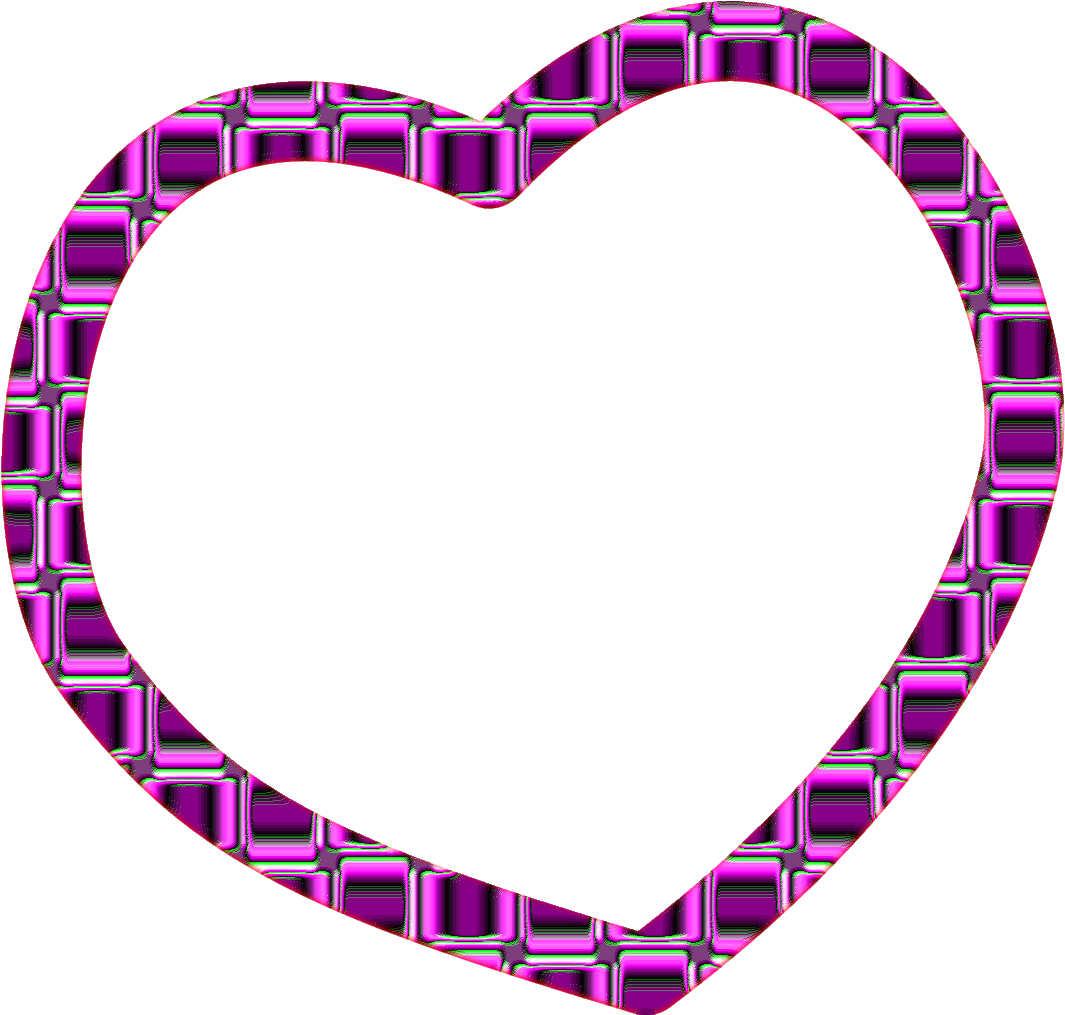 Purple Frame Cliparts - Heart Frame (1150x1100)